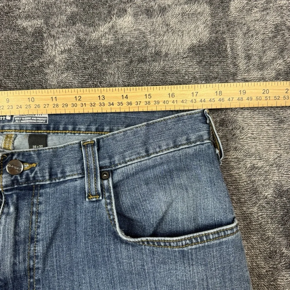 Carhartt BD2808M Mens Relaxed Fit Blue Denim Work Pants 36 x 30
